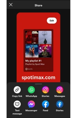 I took a screenshot to show the user that this Share playlist feature exists in real