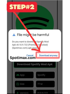 How to download and install Spotify Mod Apk Step#2