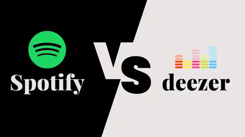 Deezer vs Spotify featured photo with unique logos