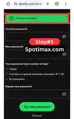 screenshot of how to change spotify password step 3