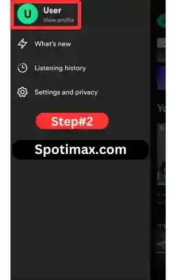 screenshots of how to change spotify username step 2