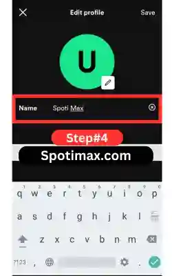 screenshots of how to change spotify username step 4