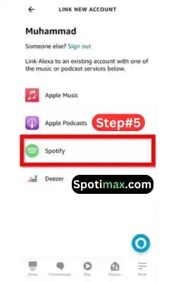 how to connect spotify to alexa step 5