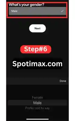 screenshot of make spotify account or create a new spotify account step 6