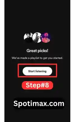 screenshot of make spotify account or create a new spotify account step 8