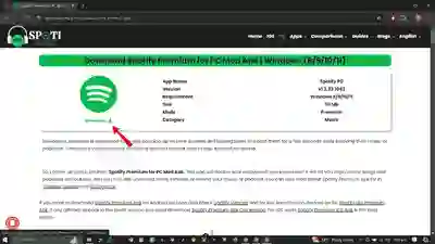 Screenshot of How to download and Install Spotify Premium for PC Step 1