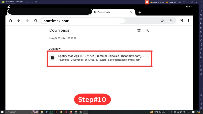 screenshots of How to download and install Spotify premium mod apk or spotfy premium for pc in bluestacks pc step#10