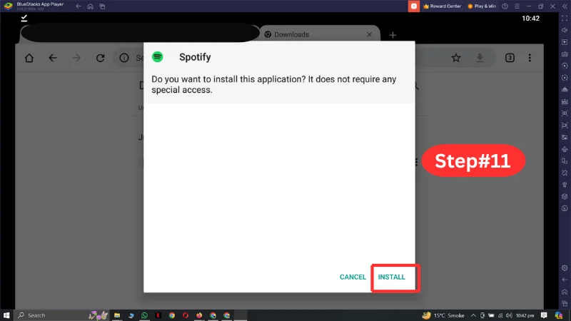 screenshots of How to download and install Spotify premium mod apk or spotfy premium for pc in bluestacks pc step#11