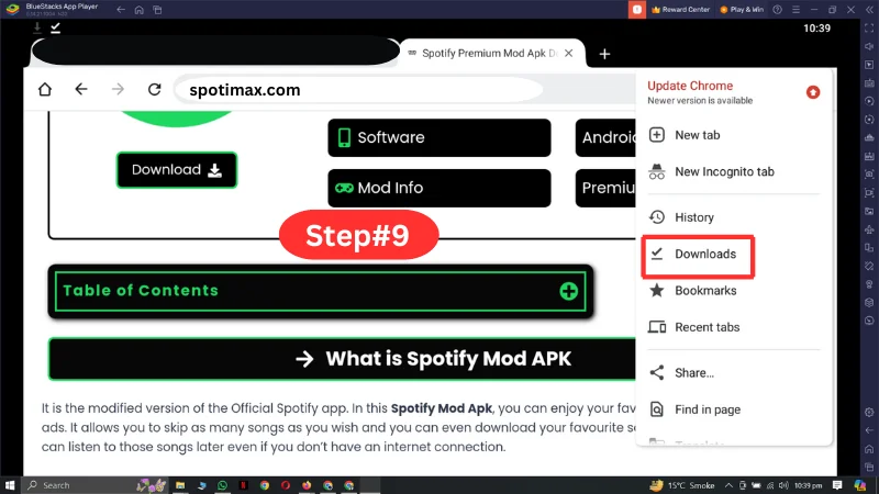screenshots of How to download and install Spotify premium mod apk or spotfy premium for pc in bluestacks pc step#9