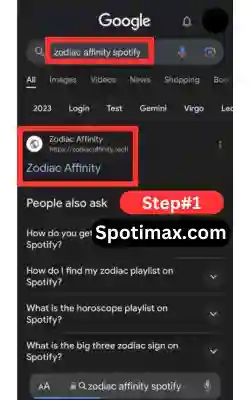 screenshot of how to use zodiac affinity spotify step 1