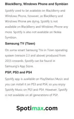 Devices which supports Spotify app 6
