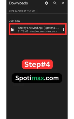 Screenshot of How to download spotify lite mod apk step#4
