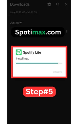 Screenshot of How to download spotify lite mod apk step#5
