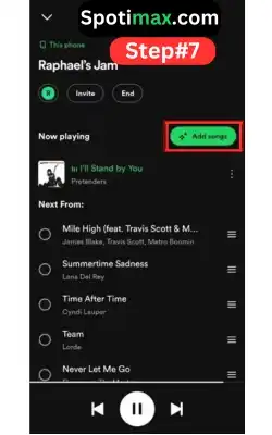 screenshot of how to listen to spotify with friends step 7