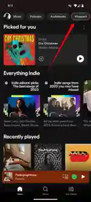 How to see spotify wrapped on spotify app step 2