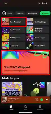How to see spotify wrapped on spotify app step 3