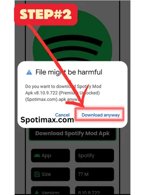 How to download Spotify Premium Apk Step 2