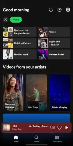 Screenshot of How to get Spotify Ai DJ from music feed step 2