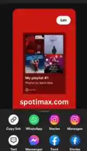 Descargar gratis Spotify Premium APK última versión | Completamente desbloqueado 19 Captura de pantalla de la función Spotify Premium Apk que permite compartir listas de reproducción