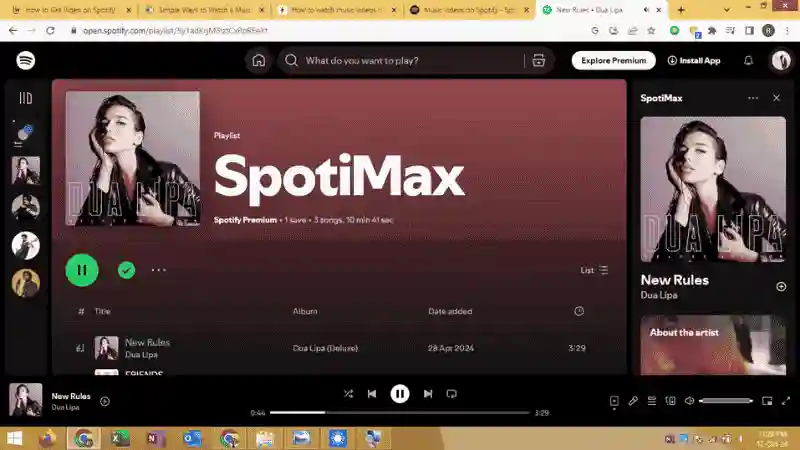 Screenshot of how to watch music videos on Spotify using curated playlists steps 2