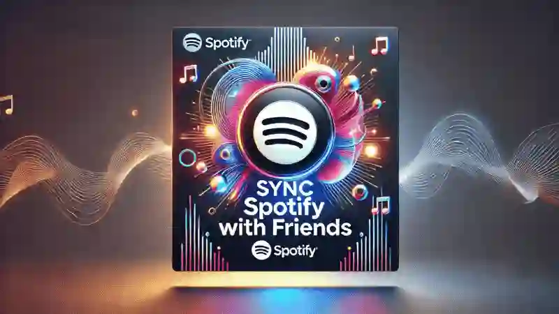 How to sync Spotify with friends featured image with unique graphics and title