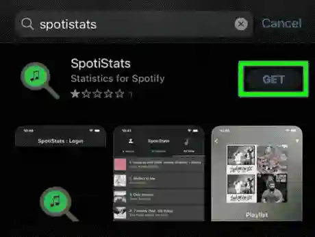 Screenshot of how to check listening time on Spotify using Spotistats step 1