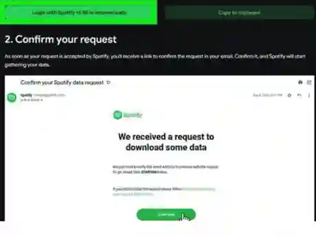 Screenshot of how to check listening time on Spotify using Spotistats step 2